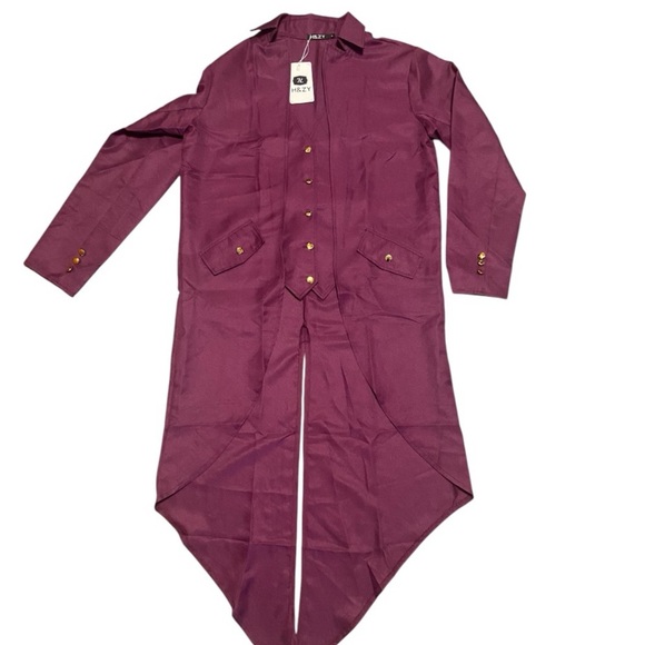 Women’s Size Large Long tailcoat/jacket lightweight, cropped front long in back - Picture 2 of 10